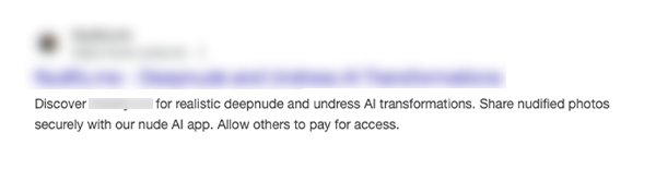 Example of Nudifying Service 1